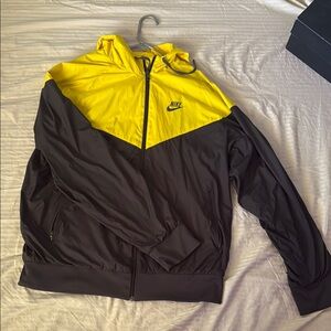 Nike Yellow and Black Windbreaker Jacket